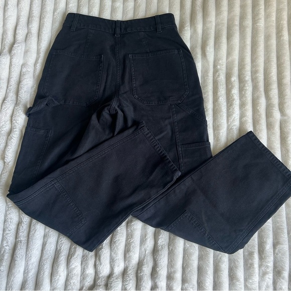 Aritzia Wilfred Free Brennan Utility Pants High Rise Carpenters Black Size 00 - Picture 10 of 14